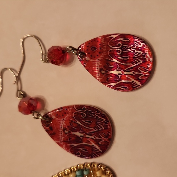 Lot of 4 pairs vintage dangle earrings nee - Picture 3 of 6